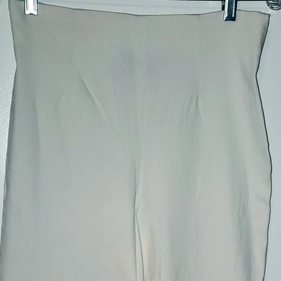 Eric Casual Dress Biz Casual White Side Zipper Stretch White Pants 10 - Picture 5 of 9